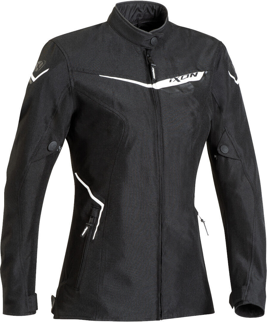 Ixon Slash Lady Black/White Textile Womens Jacket - EasyR