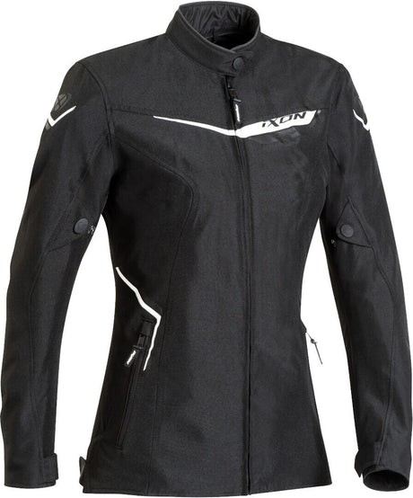 Ixon Slash Lady Black/White Textile Womens Jacket - EasyR