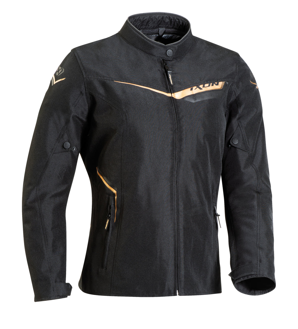 Ixon Slash C Lady Black/Gold Textile Womens Jacket - EasyR