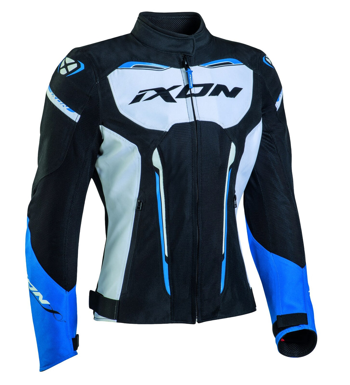 Ixon Striker Air WP Lady Black/White/Blue Textile Womens Jacket - EasyR