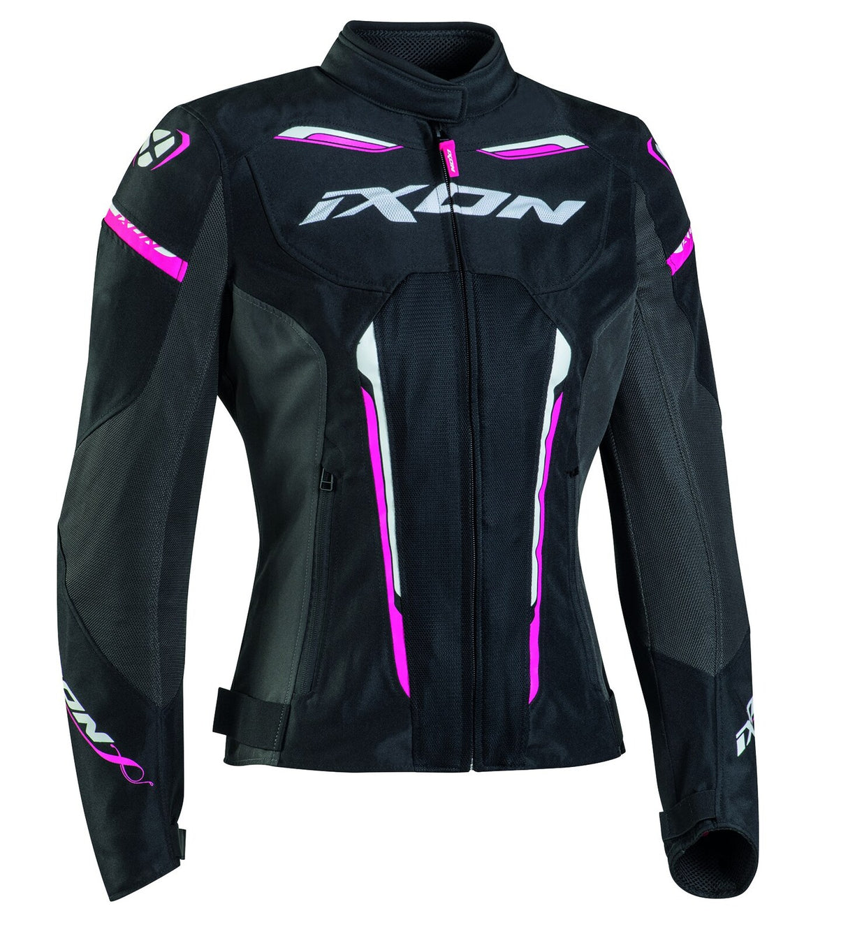 Ixon Striker Air WP Lady Black/White/Fushia Textile Womens Jacket - EasyR