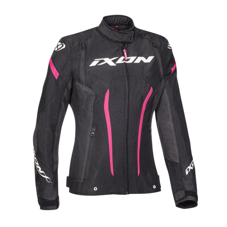 Ixon Striker Black/Fuchsia Kids Girls Textile Jacket - EasyR