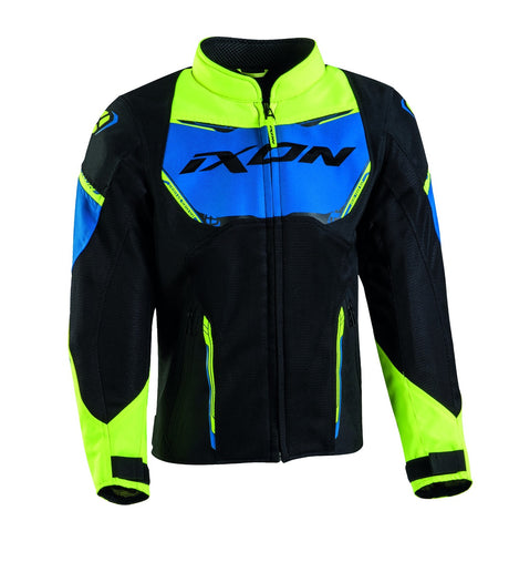 Ixon Striker Air Black/Blue/Yellow Kids Textile Jacket - EasyR