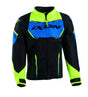 Ixon Striker Air Black/Blue/Yellow Kids Textile Jacket - EasyR