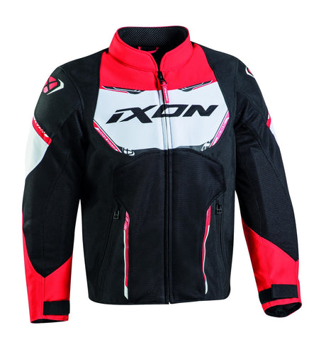 Ixon Striker Air Black/White/Red Kids Textile Jacket - EasyR