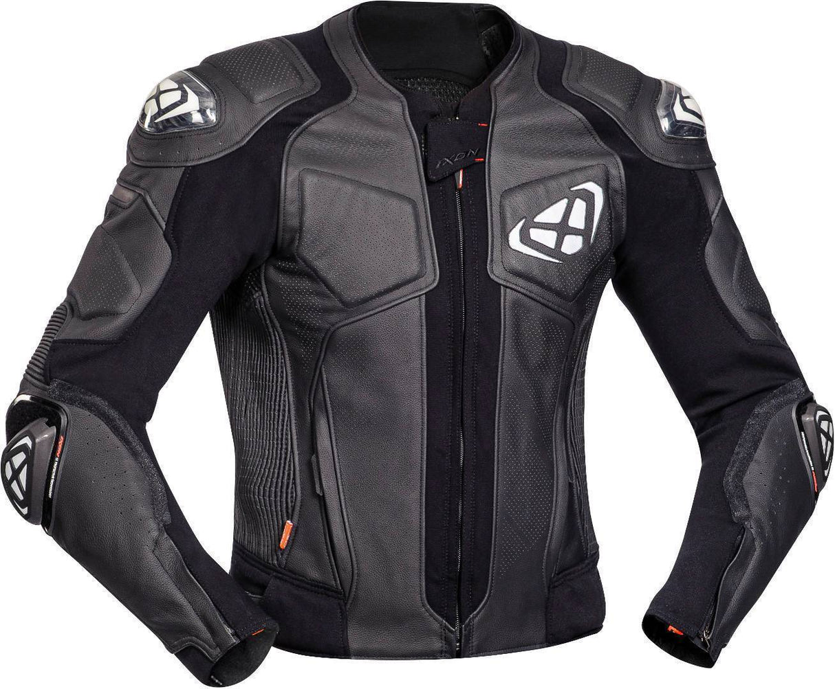 Ixon Vendetta Evo Black/White Leather Jacket - EasyR