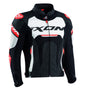 Ixon Jackal White/Red/Black Leather Jacket - EasyR