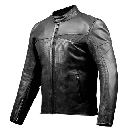 Ixon Cranky Air Black Leather Jacket - EasyR