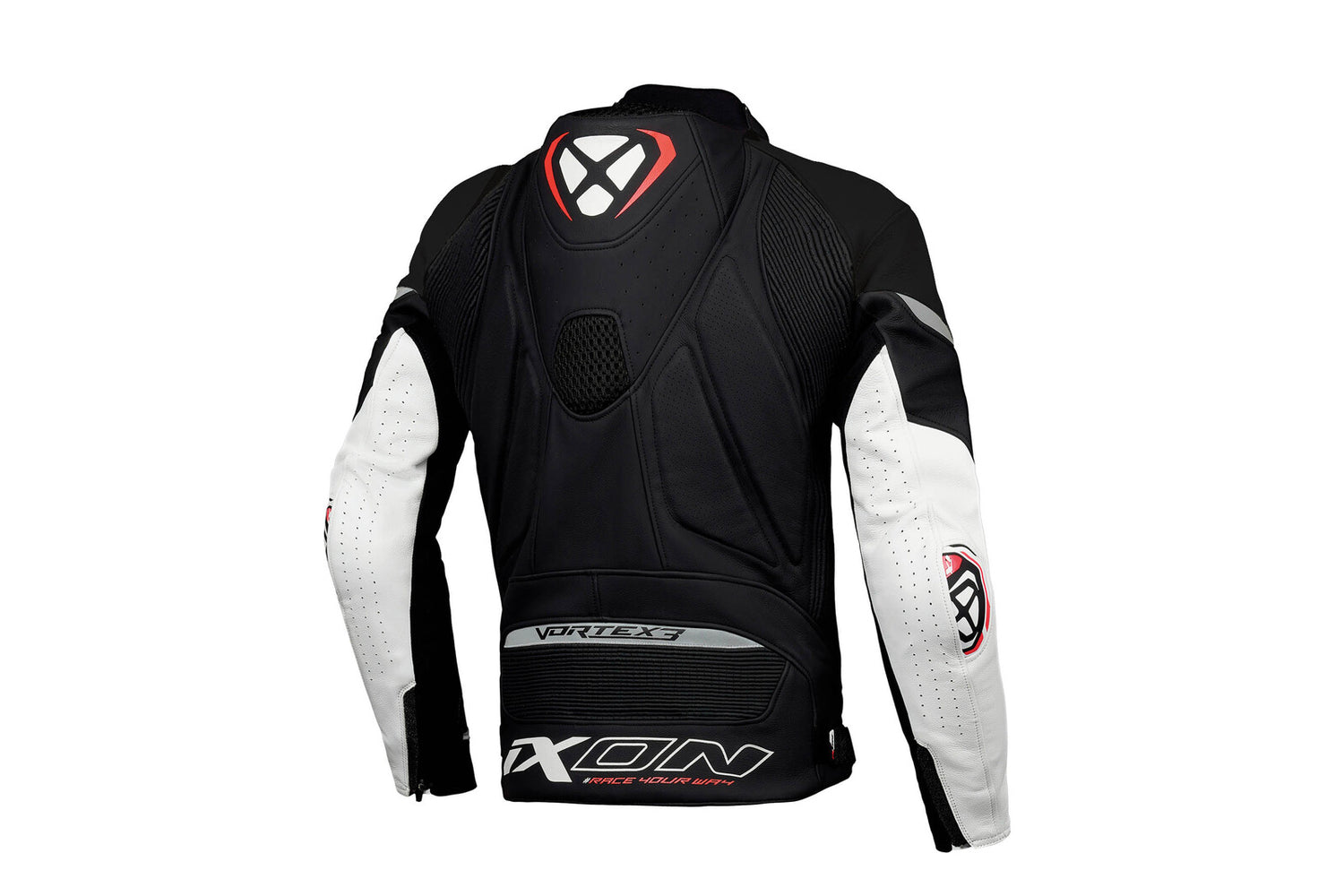 Ixon Vortex 3 Black/White Leather Jacket - EasyR