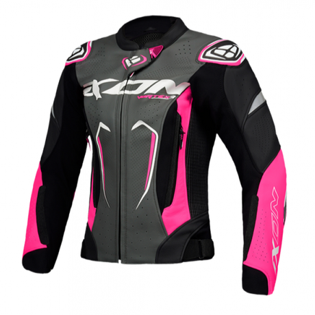 Ixon Vortex 3 Lady Black/Pink/White Womens Leather Jacket - EasyR