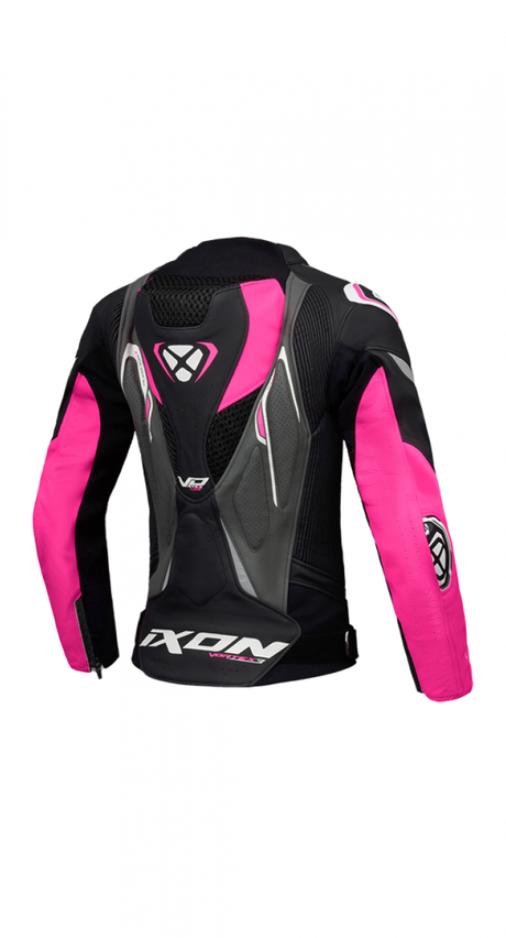Ixon Vortex 3 Lady Black/Pink/White Womens Leather Jacket - EasyR