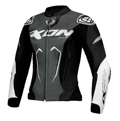 Ixon Vortex 3 Lady Black/Anthracite/White Womens Leather Jacket - EasyR