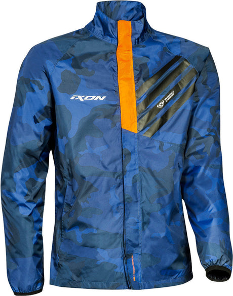 Ixon Stripe Navy Camo/Orange Rain Jacket - EasyR