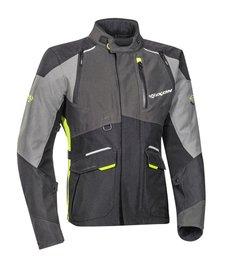 Ixon Balder Black/Grey/Bright Yellow Textile Jacket - EasyR