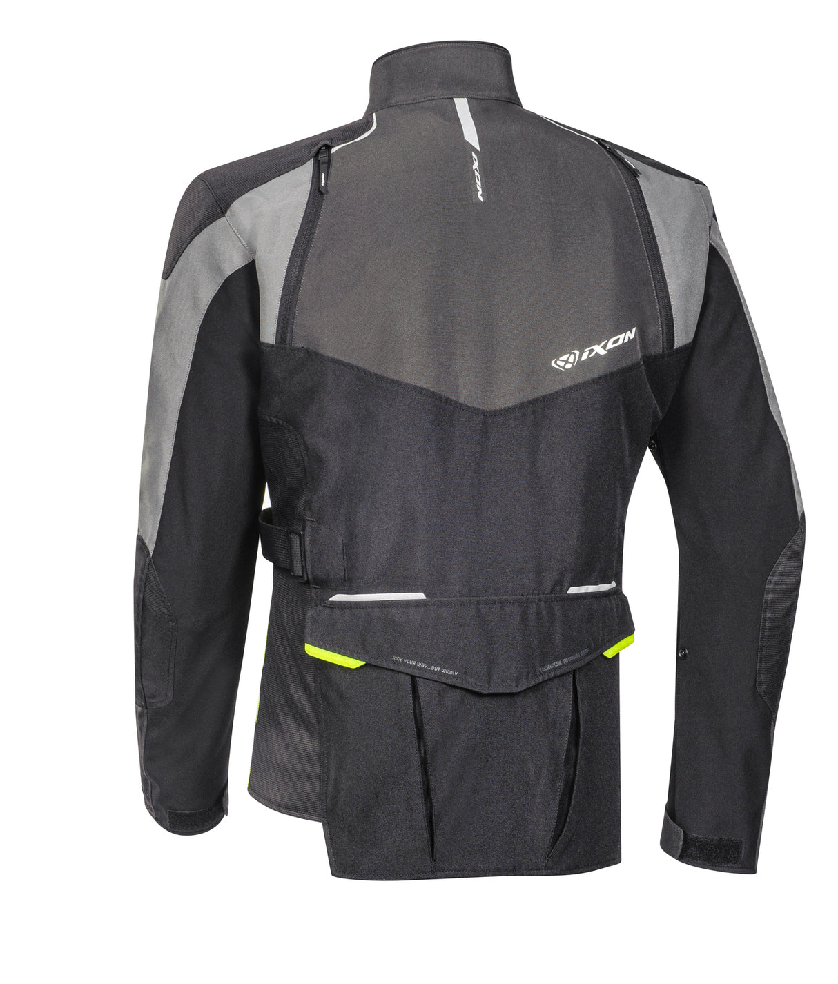 Ixon Balder Black/Grey/Bright Yellow Textile Jacket - EasyR