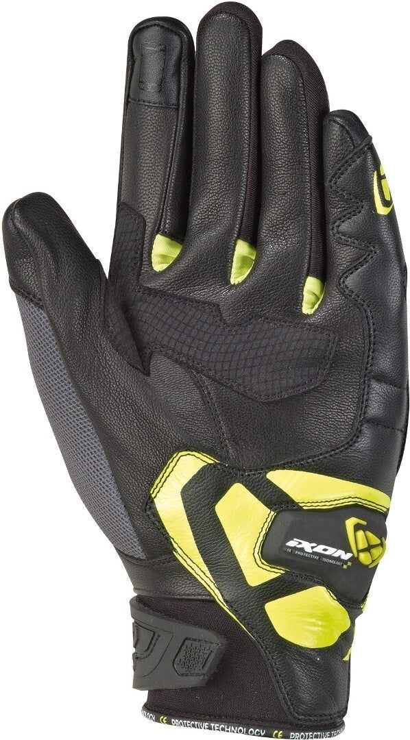 Ixon RS Rise Air Grey/Black/Bright Yellow Gloves - EasyR