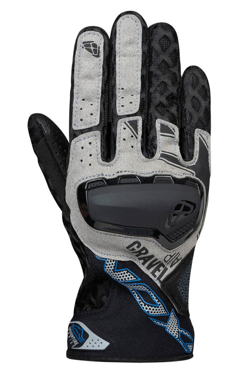Ixon Gravel Air Black/Grey/Blue Gloves - EasyR