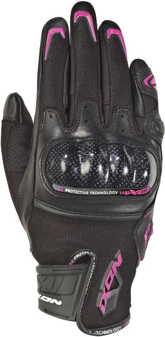 Ixon RS Rise Air Lady Black/Fuchsia Womens Gloves - EasyR