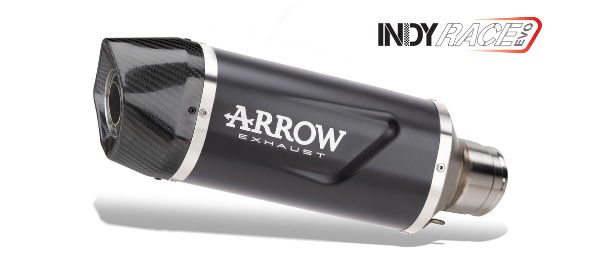Arrow 77513AKN Indy Race Evo Aluminium Dark Slip-On Muffler w/Carbon End Cap for Triumph Trident 800 2026