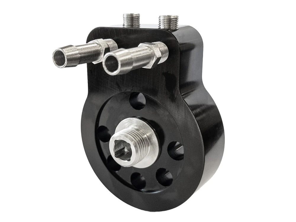 Jagg Oil Coolers JAG-4501 Oil Cooler Adaptor w/By-Pass for Harley-Davidson Air Cooled Milwaukee-Eight 18-Up