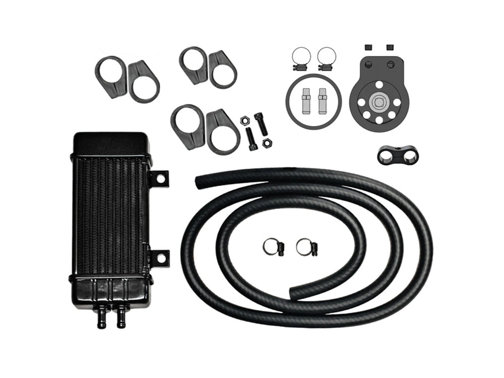 Jagg Oil Coolers JAG-770-2000 10-Row Vertical Wideline Oil Cooler Kit for Harley-Davidson Softail 18-Up