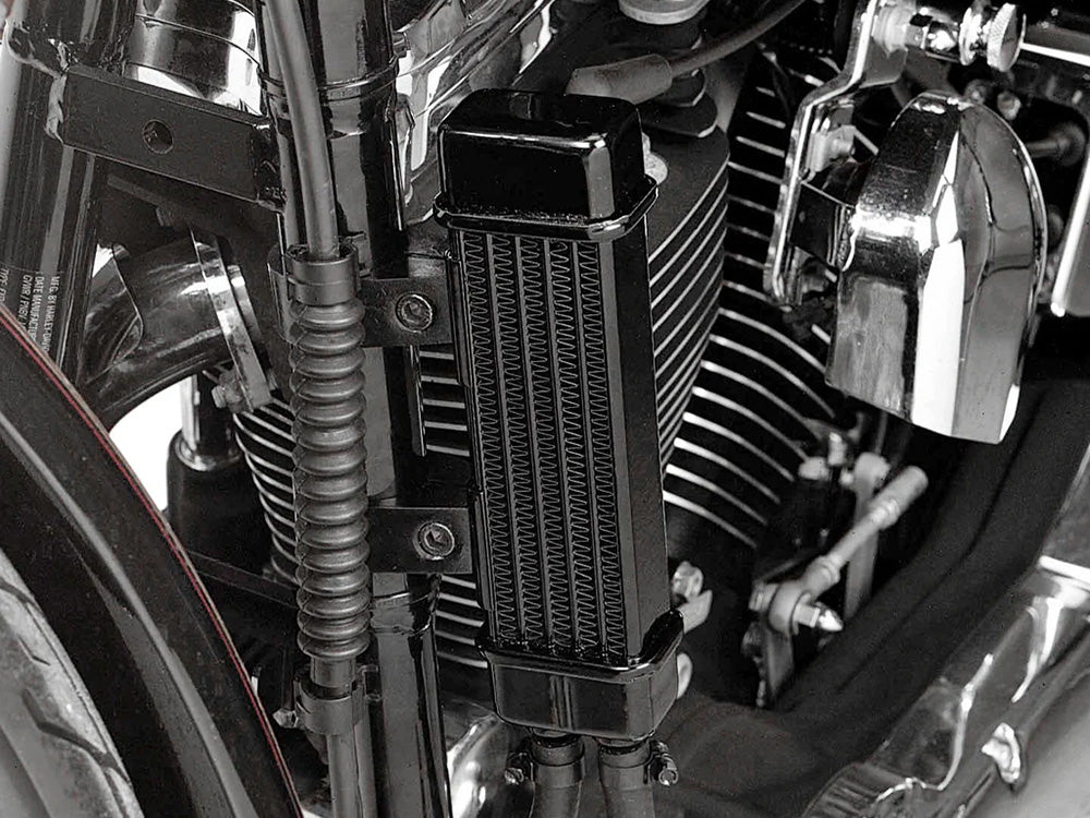 Jagg Oil Coolers JAG-780-1200 6-Row Vertical Slimline Oil Cooler Kit for Harley-Davidson Sportster 86-21