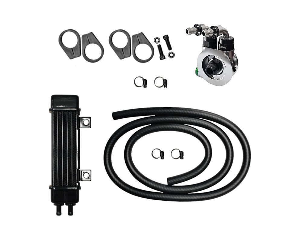 Jagg Oil Coolers JAG-780-1200 6-Row Vertical Slimline Oil Cooler Kit for Harley-Davidson Sportster 86-21
