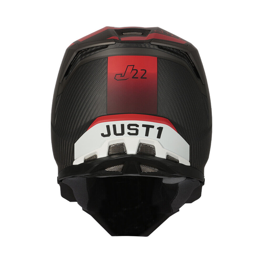 Just1 J22 Adrenaline Matte Carbon/Red/White Helmet