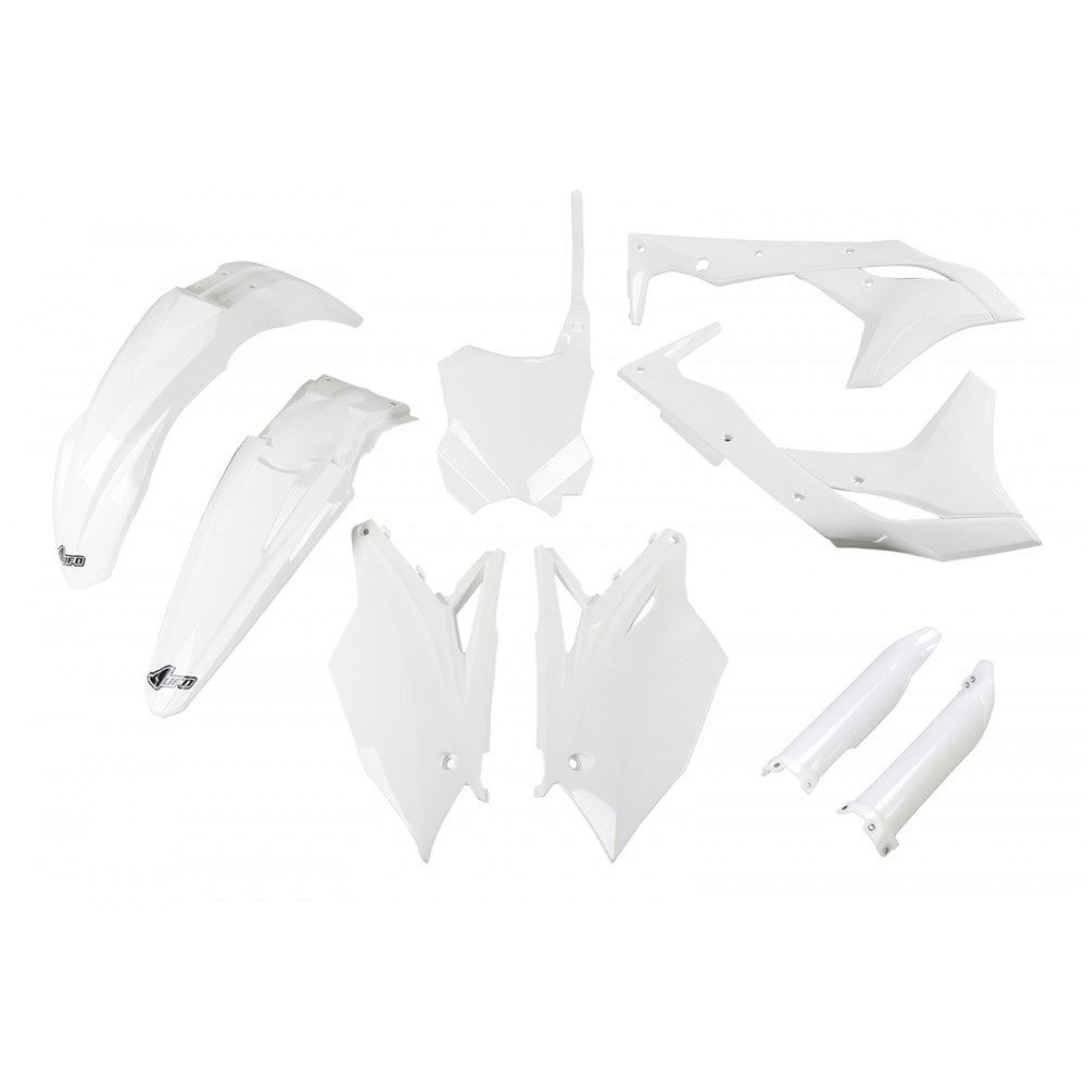 UFO Full Plastics Kit White for Kawasaki KX 250 F 18-20