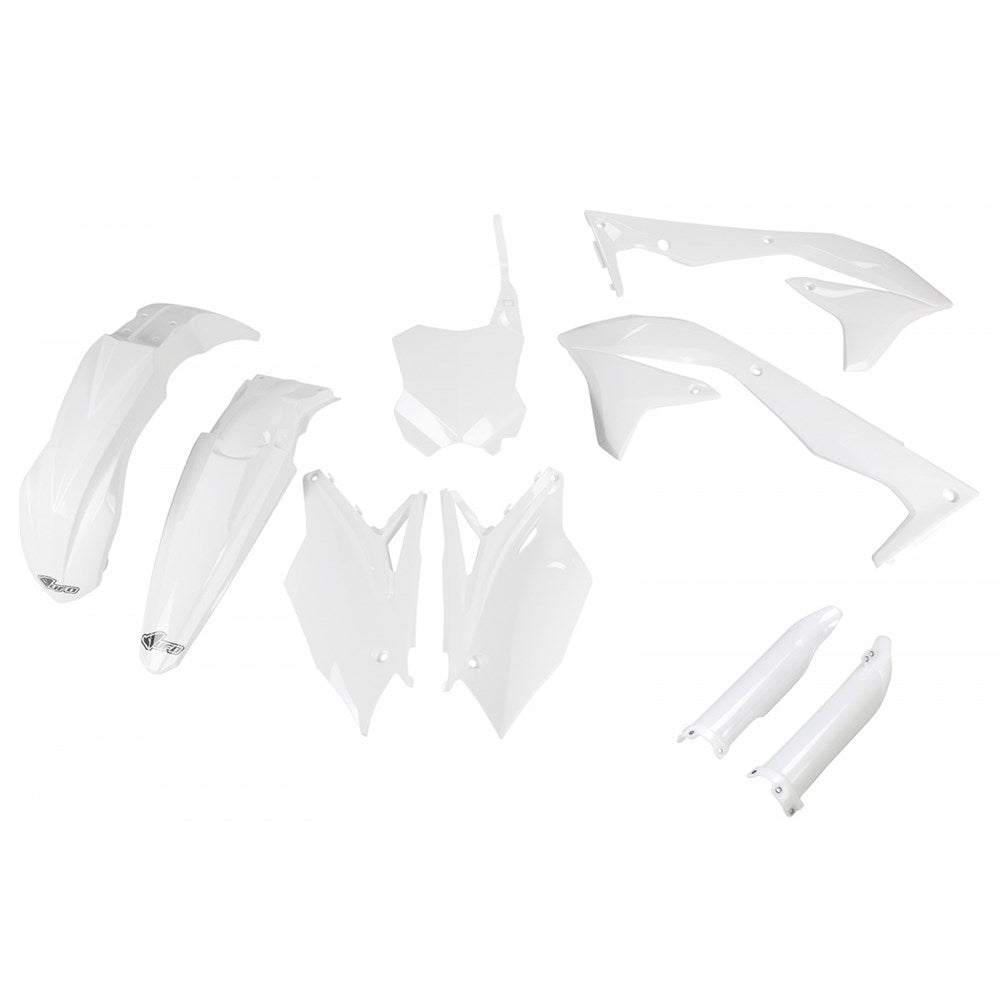 UFO Full Plastics Kit White for Kawasaki KX 450 F/KXF 450 2018