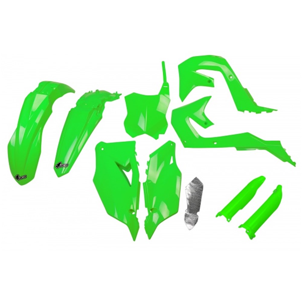 UFO Plastics Kit Neon Green for Kawasaki KXF250 21-24/KXF450 19-23