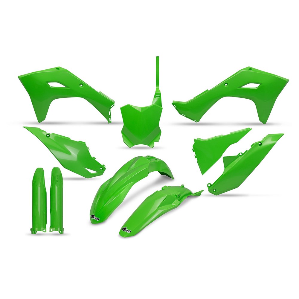 UFO Full Plastics Kit OEM Colours for Kawasaki KX 250 F 25-26/KX 450 F 24-25/KX 450 XC/KX 450 X 24-26