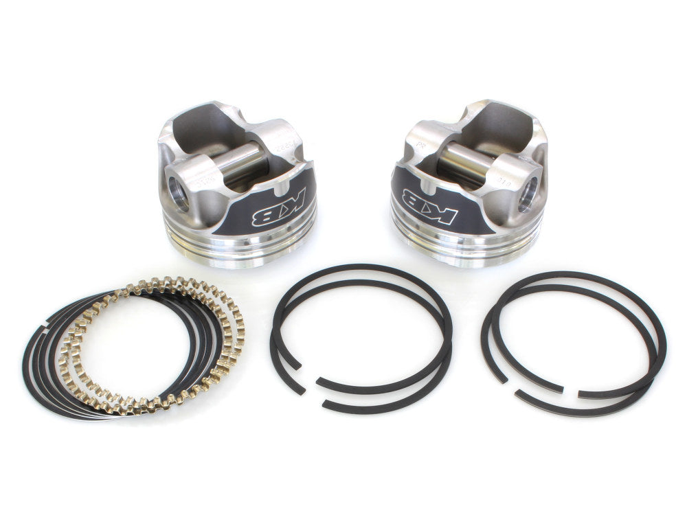 Keith Black Pistons KB921C.010 +.010" Dome Top Pistons w/10.5:1 Compression Ratio for Harley-Davidson Big Twin 84-99
