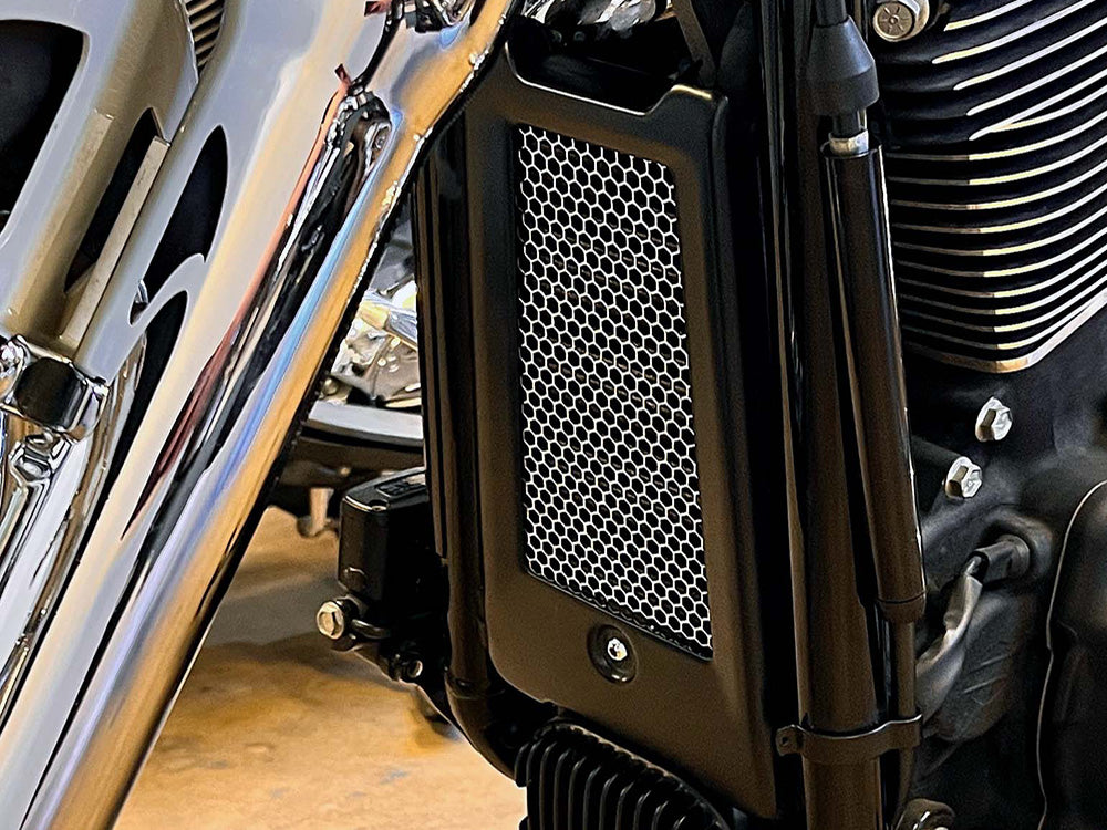 Klock Werks KKC-0713-0258 Oil Cooler Guard Chrome for Harley-Davidson Softail 18-Up