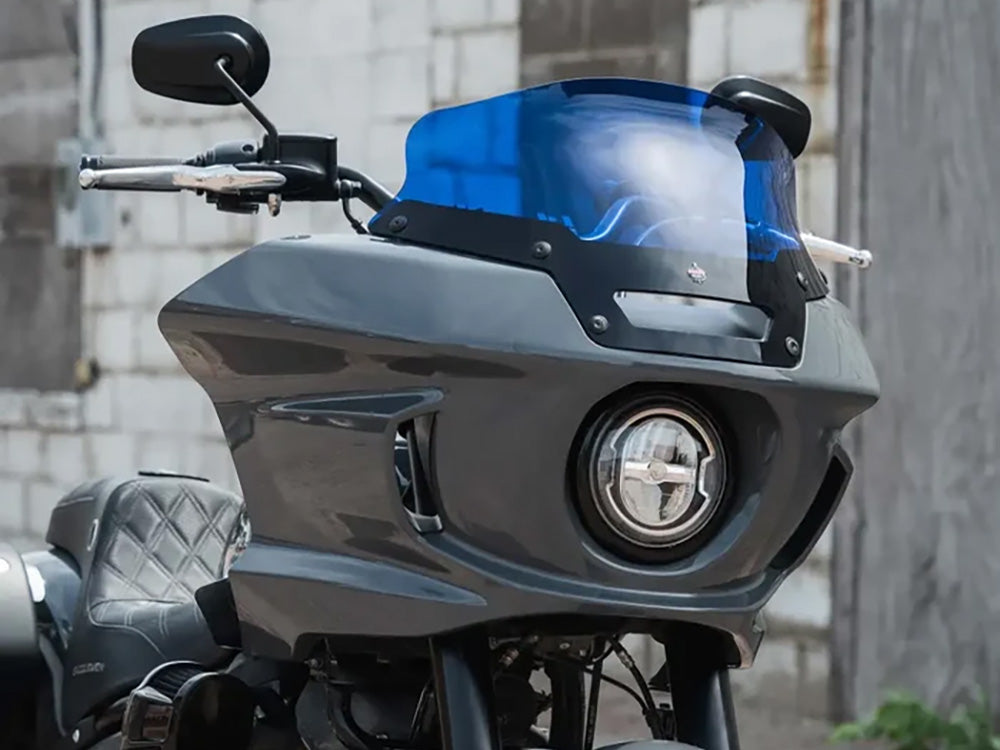 Klock Werks KKC-2310-0836 6" Flare Windshield Blue for Harley-Davidson Low Rider ST 22-Up