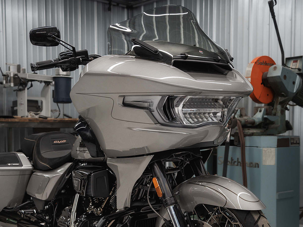 Klock Werks KKC-2310-0848 12" Pro-Touring Flare Windshield Dark Smoke for Harley-Davidson CVO Road Glide 23-Up/Road Glide 24-Up