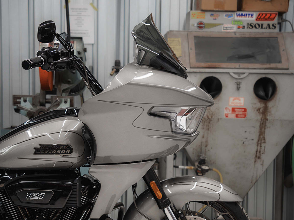 Klock Werks KKC-2310-0848 12" Pro-Touring Flare Windshield Dark Smoke for Harley-Davidson CVO Road Glide 23-Up/Road Glide 24-Up