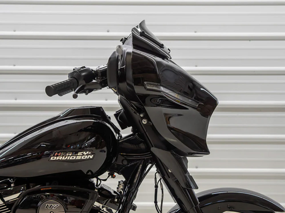 Klock Werks KKC-2310-0942 6.5" Flare Windshield Black for Harley-Davidson CVO Street Glide 23-Up/Street Glide 24-Up