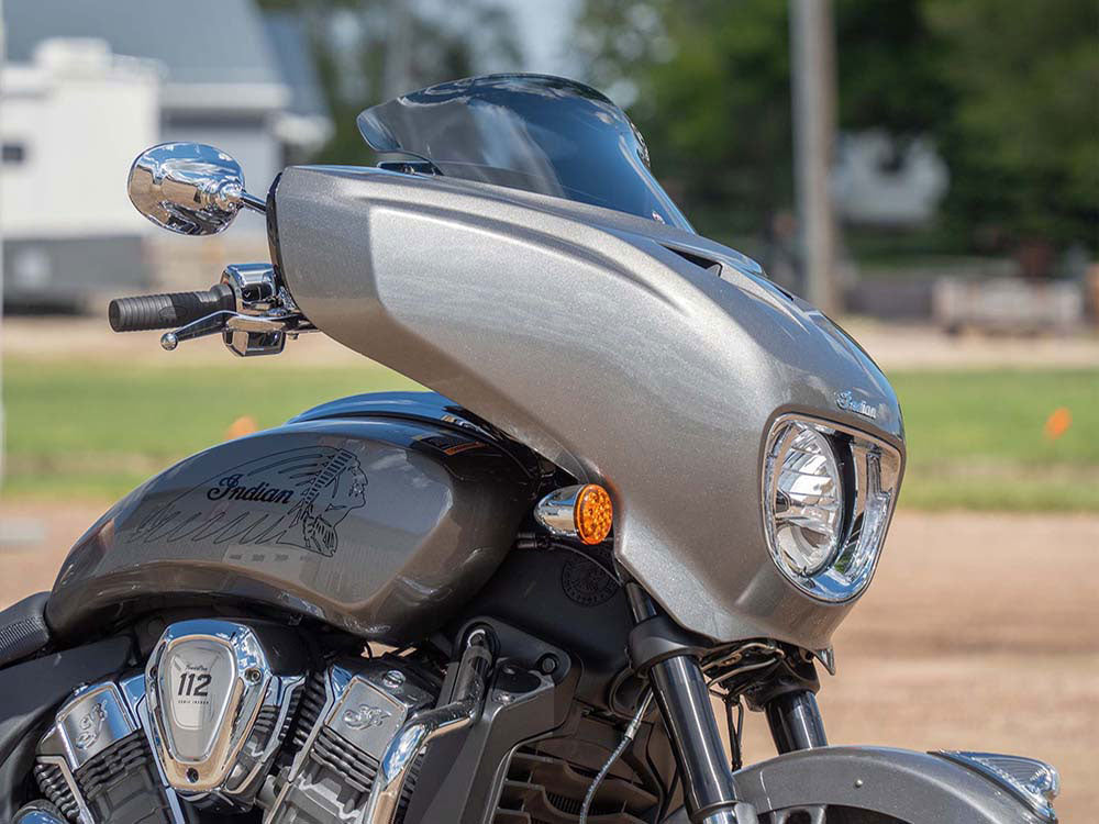 Klock Werks KKC-2312-1511 9" Flare Windshield Dark Smoke for Indian PowerPlus Chieftain/Roadmaster 25-Up Models
