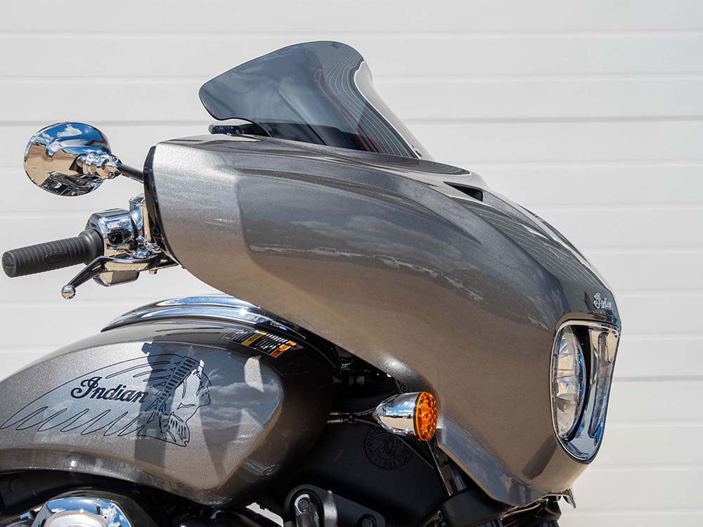 Klock Werks KKC-2312-1511 9" Flare Windshield Dark Smoke for Indian PowerPlus Chieftain/Roadmaster 25-Up Models