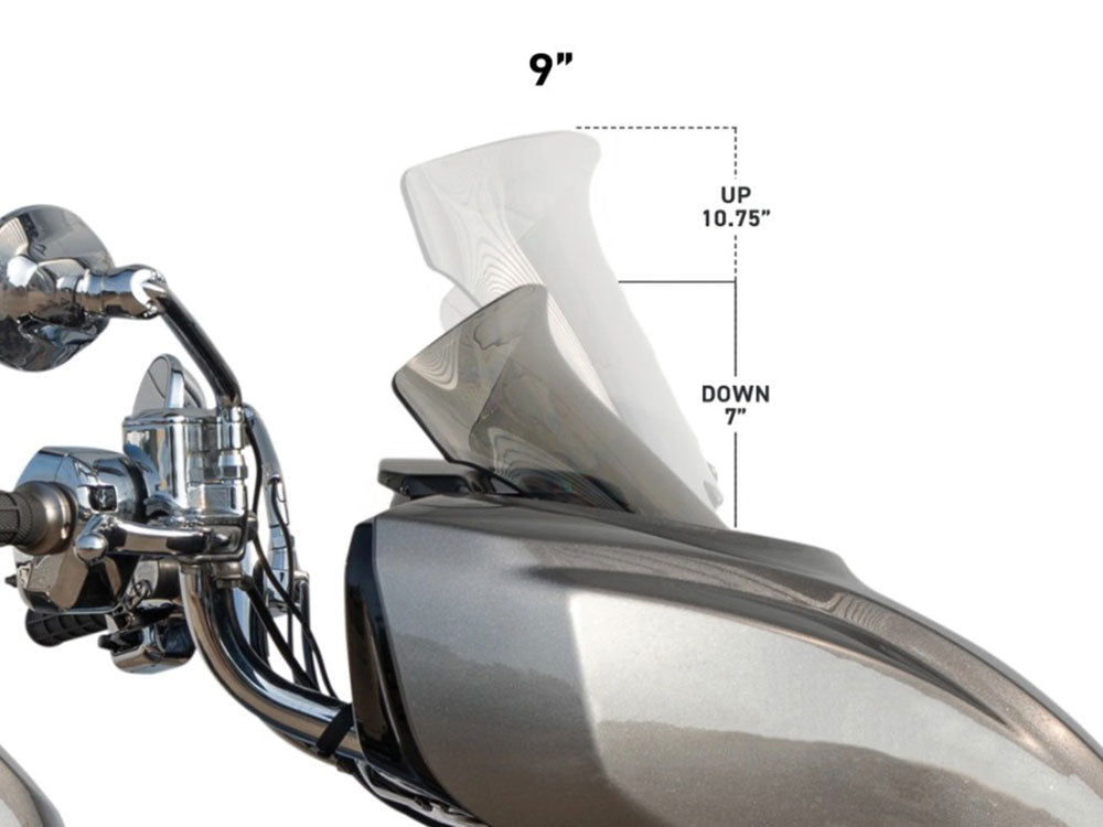 Klock Werks KKC-2312-1512 9" Flare Windshield Tint for Indian PowerPlus Chieftain/Roadmaster 25-Up Models
