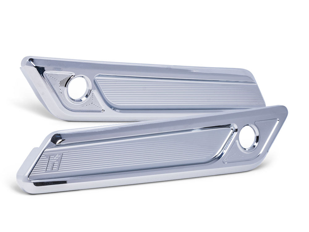 Kodlin KM-K59491 New Style Saddlebag Latch Covers Chrome for CVO Touring 23-Up/Street Glide/Road Glide 24-Up