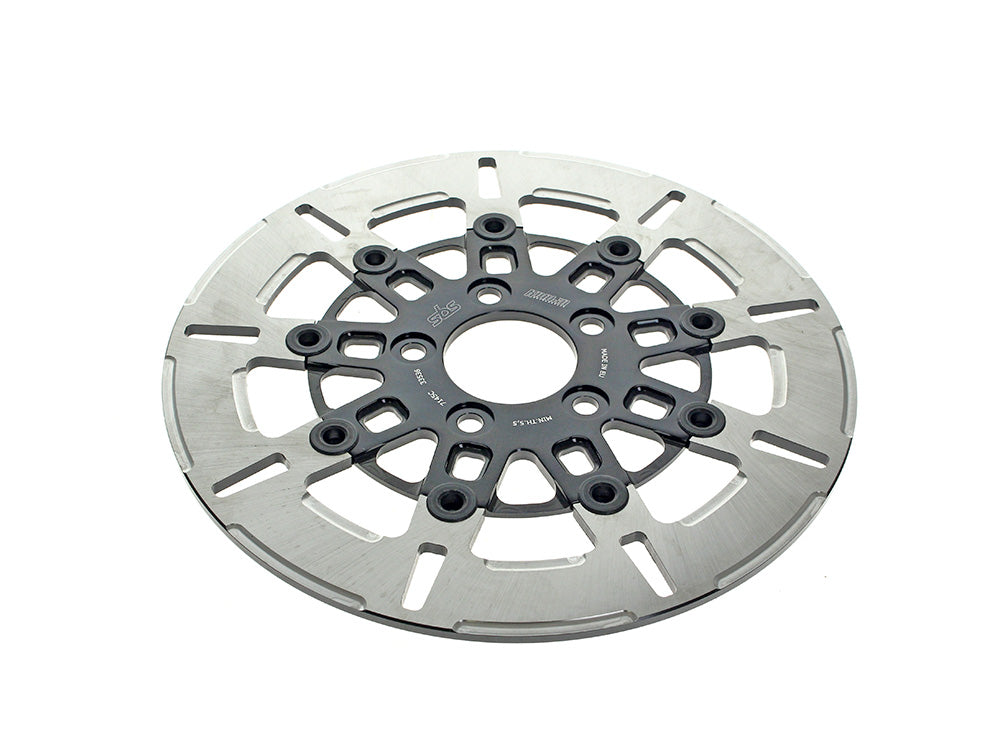 Kodlin KM-K7145C 11.5" Rear 9-Spoke Disc Rotor Polished Band & Black Carrier for Harley-Davidson Big Twin 00-Up/Sportster 00-10