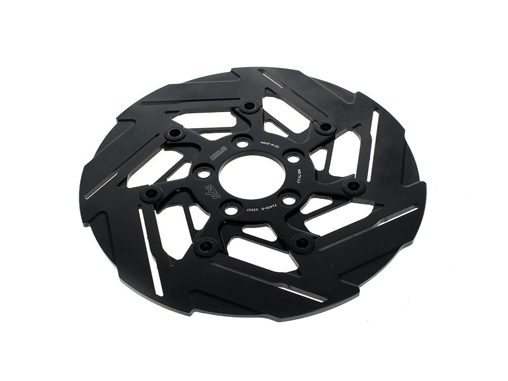 Kodlin KM-K7145D 11.5" Rear 7-Spoke Disc Rotor Polished Band & Black Carrier for Harley-Davidson Big Twin 00-Up/Sportster 00-10