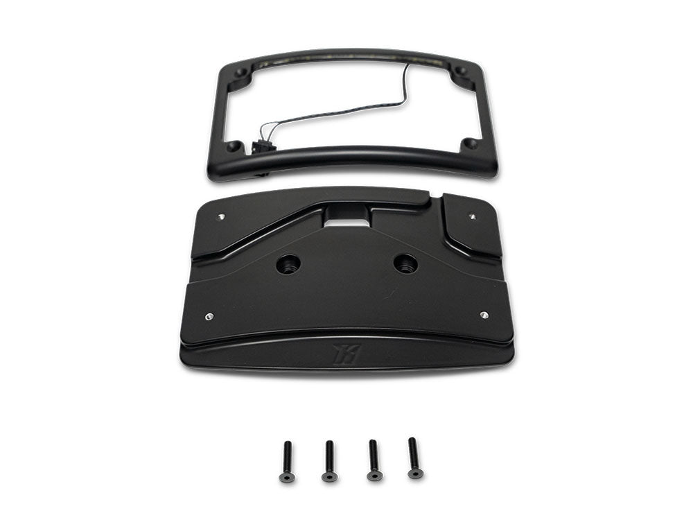 Kodlin KM-KUS20102 Curved Radius Number Plate Kit Black for Harley-Davidson CVO Touring 23-Up/Street Glide/Road Glide 24-Up Models