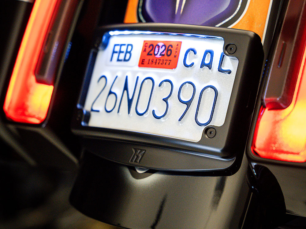 Kodlin KM-KUS20102 Curved Radius Number Plate Kit Black for Harley-Davidson CVO Touring 23-Up/Street Glide/Road Glide 24-Up Models