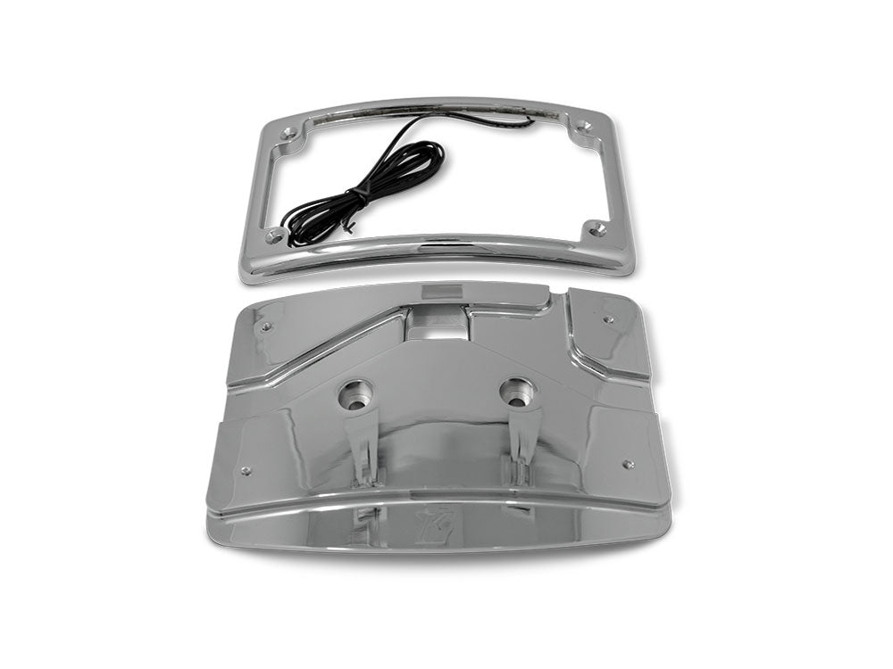 Kodlin KM-KUS20103 Curved Radius Number Plate Kit Chrome for Harley-Davidson CVO Touring 23-Up/Street Glide/Road Glide 24-Up Models