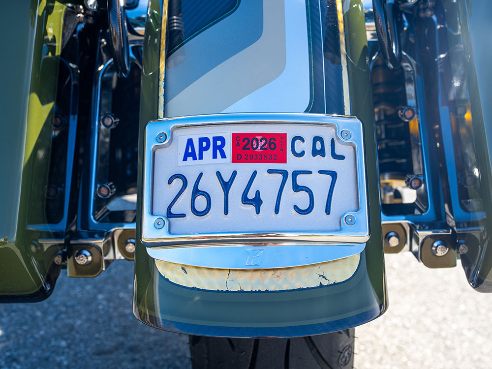 Kodlin KM-KUS20103 Curved Radius Number Plate Kit Chrome for Harley-Davidson CVO Touring 23-Up/Street Glide/Road Glide 24-Up Models