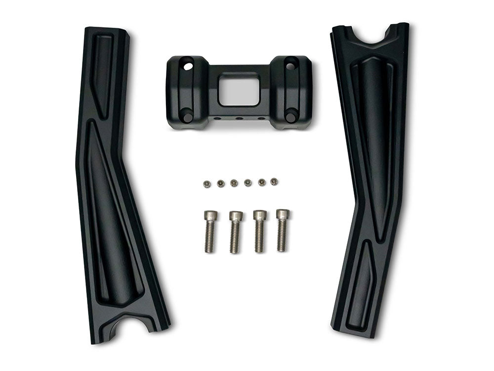 Kodlin KM-KUS55133 10" Pullback Accent Pro Riser Kit Black for 1.25" Handlebars