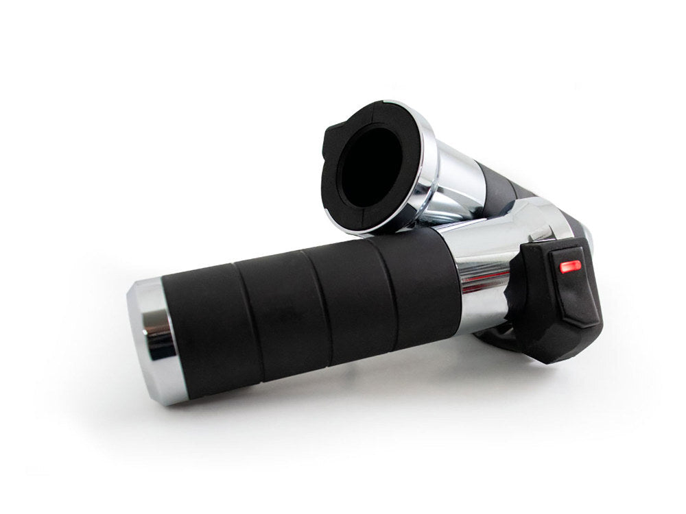 Koso KOS-AX068M00 Titan-X Heated Grips Chrome for Harley-Davidson Big Twin 08-24 w/Throttle-By-Wire